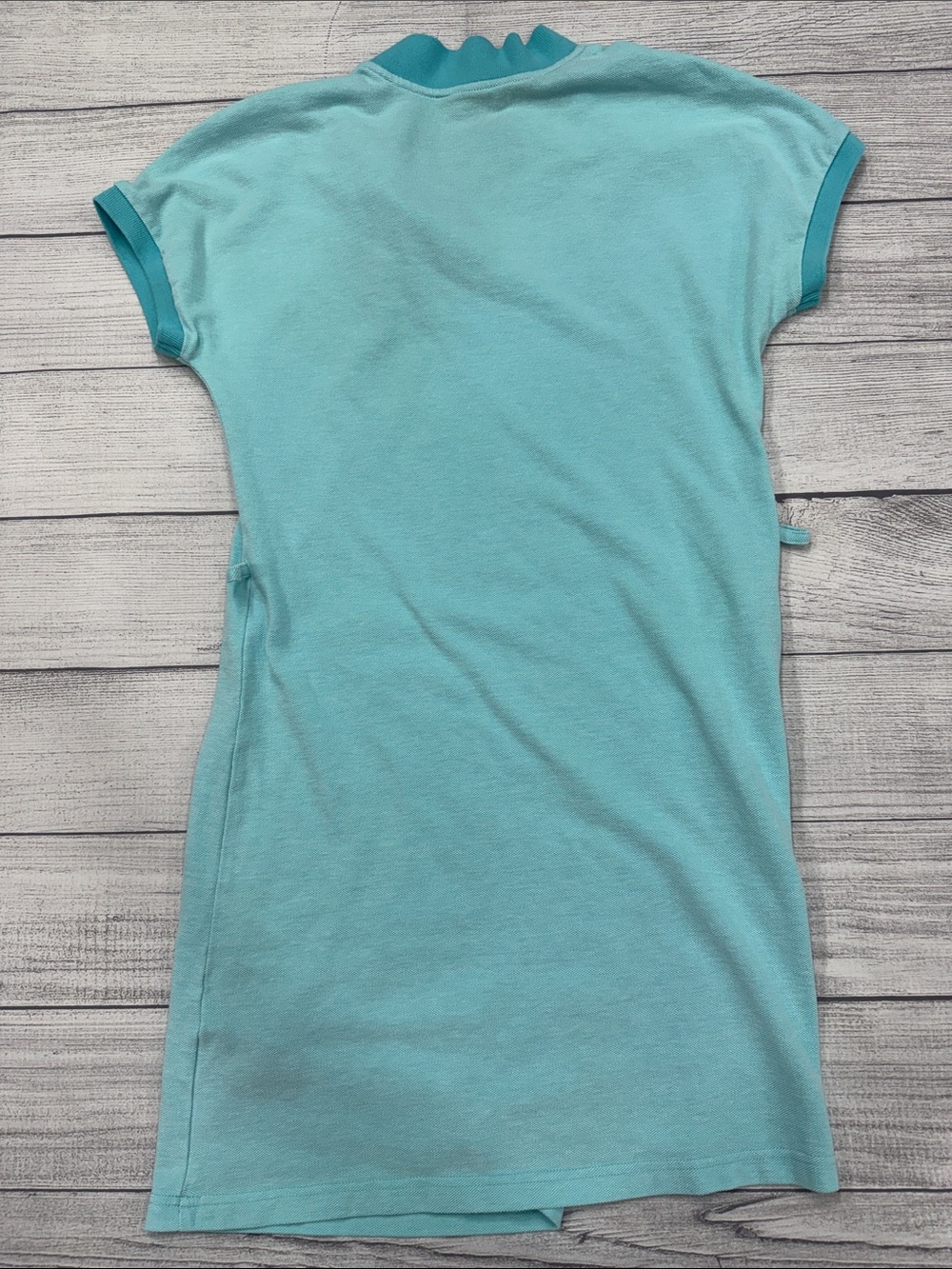 Tommy Hilfiger Aqua Polo Dress Short Sleeve Pique Size Medium - Picture 4 of 4